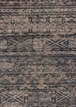 Ecorugs vloerkleed Kilim zwart 240x340 cm