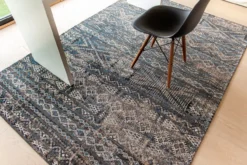 Ecorugs vloerkleed Kilim zwart 240x340 cm