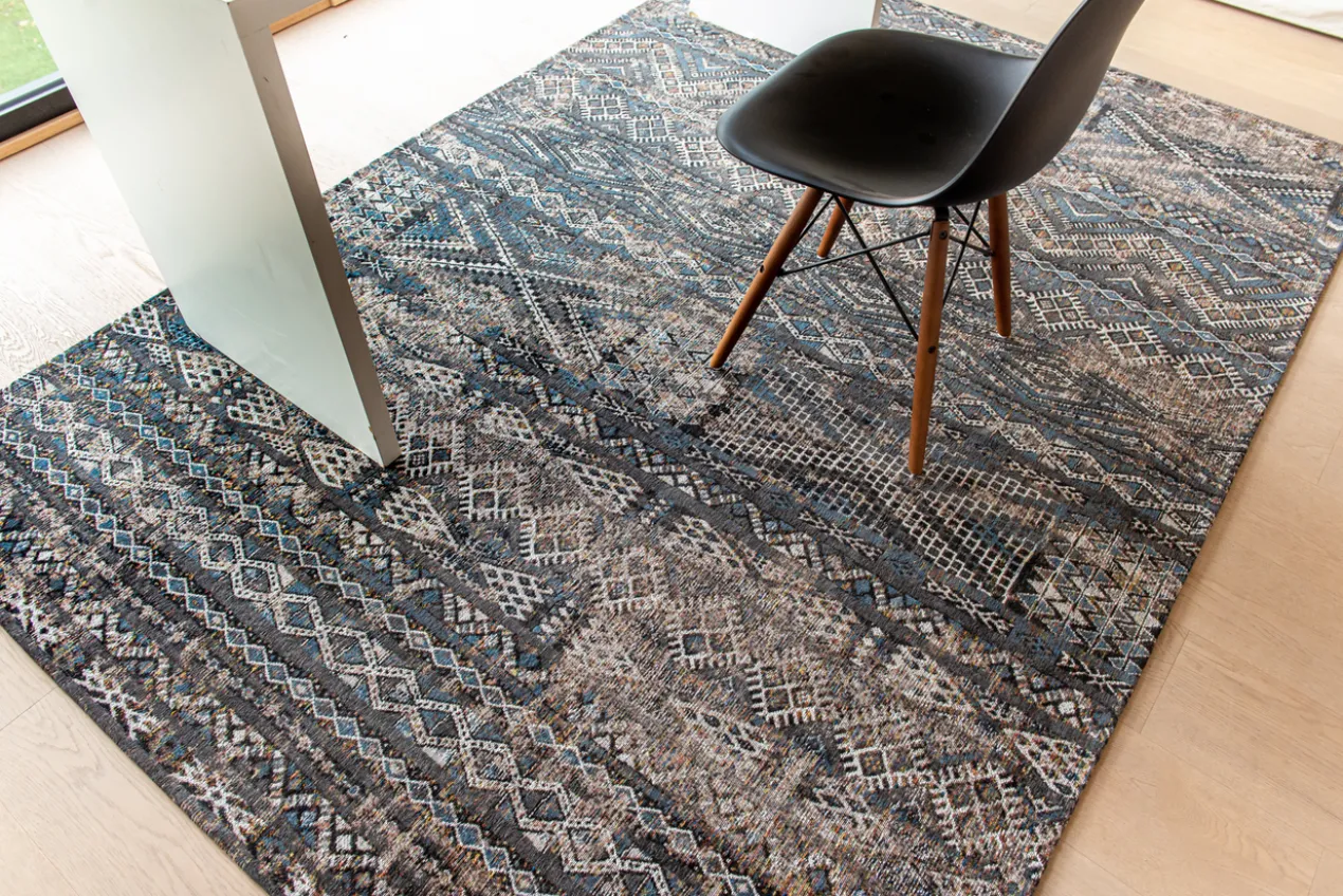 Ecorugs vloerkleed Kilim zwart 280x390 cm
