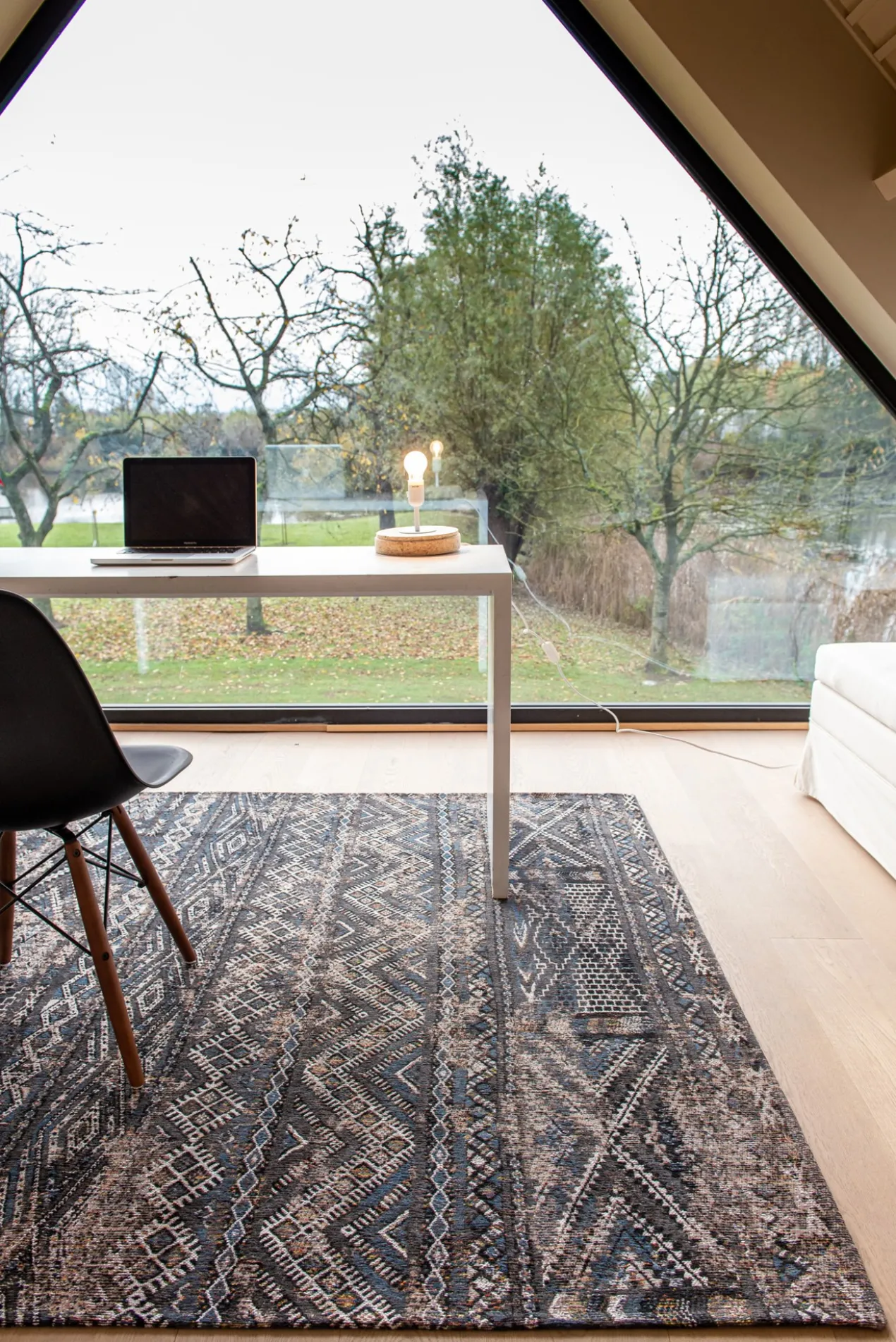 Ecorugs vloerkleed Kilim zwart 280x390 cm