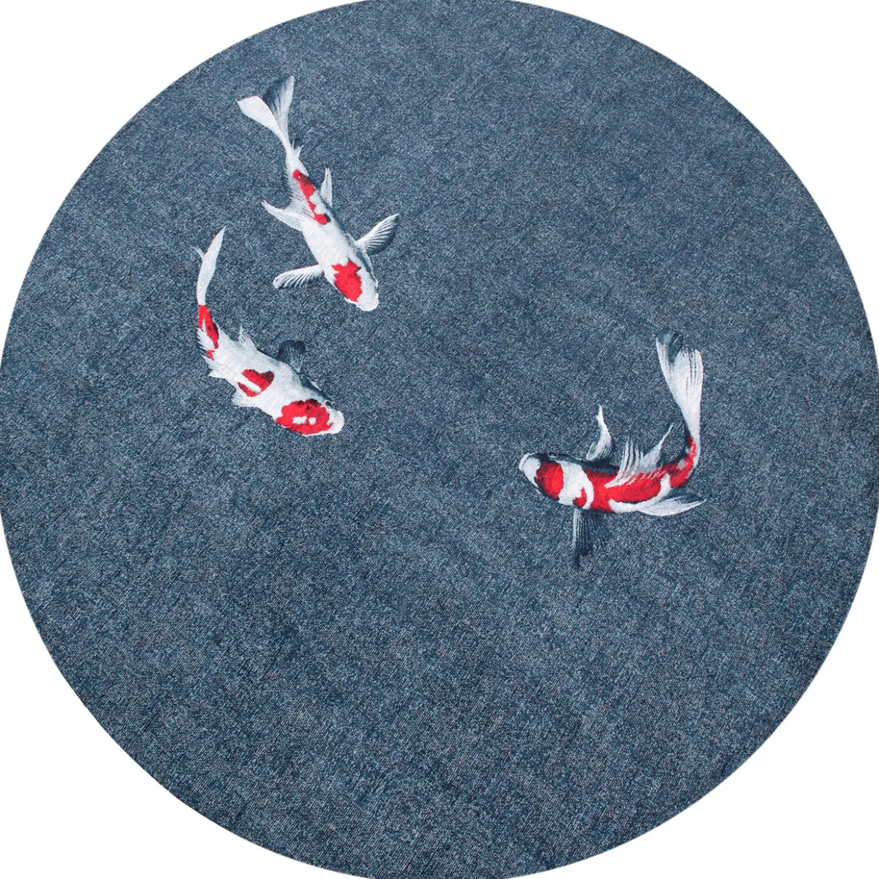 Ecorugs vloerkleed Koi multicolor blauw ∅ 240 cm