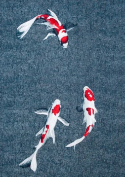 Ecorugs vloerkleed Koi multicolor blauw 240x340 cm
