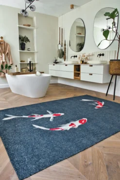 Ecorugs vloerkleed Koi multicolor blauw 240x340 cm