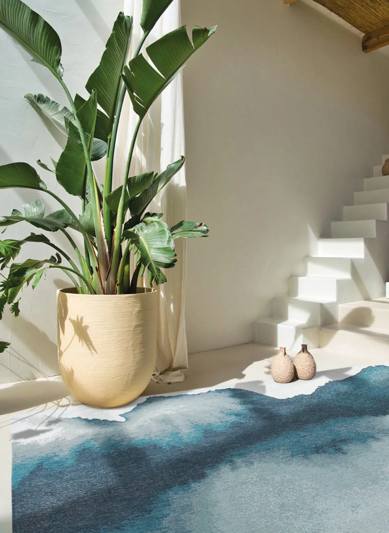 Ecorugs vloerkleed Lagoon donkerblauw 170x240 cm