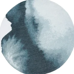 Ecorugs vloerkleed Lagoon donkerblauw ∅ 240 cm
