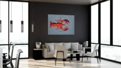 Ecorugs vloerkleed Lobster multicolor grijs ∅ 240 cm