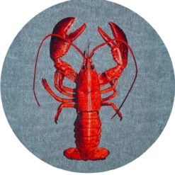 Ecorugs vloerkleed Lobster multicolor grijs ∅ 240 cm