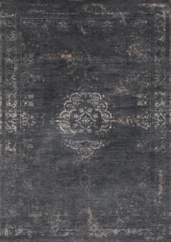 Ecorugs vloerkleed Medallion zwart 80x150 cm