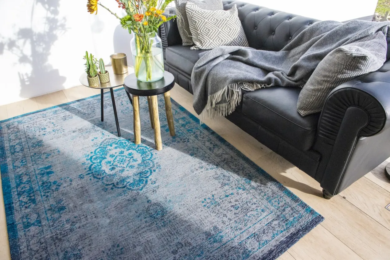 Ecorugs vloerkleed Medallion turquoise 80x150 cm