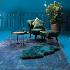 Ecorugs vloerkleed Medallion blauw 240x340 cm