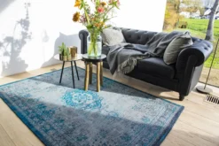 Ecorugs vloerkleed Medallion turquoise 140x200 cm