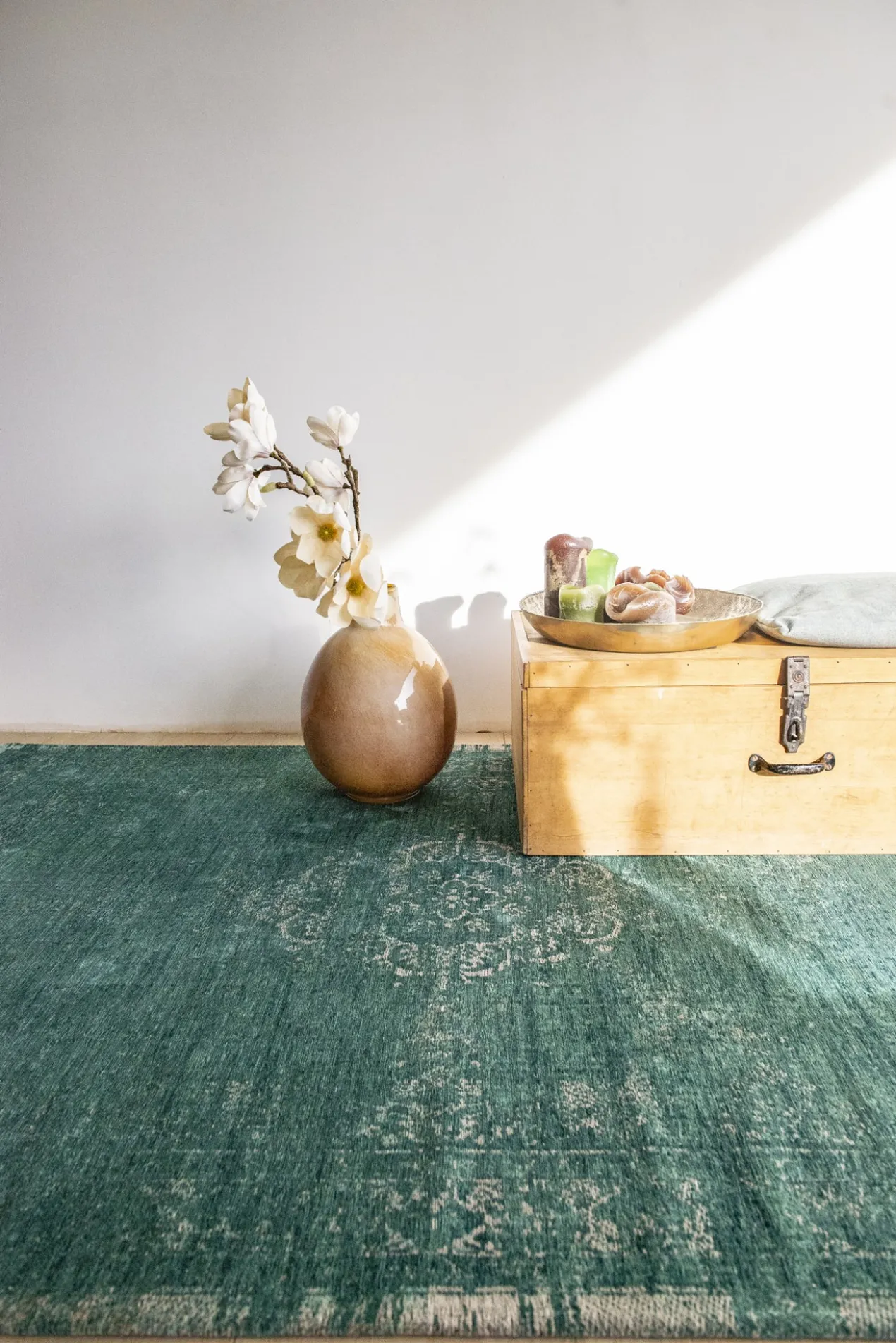 Ecorugs vloerkleed Medallion groen 140x200 cm