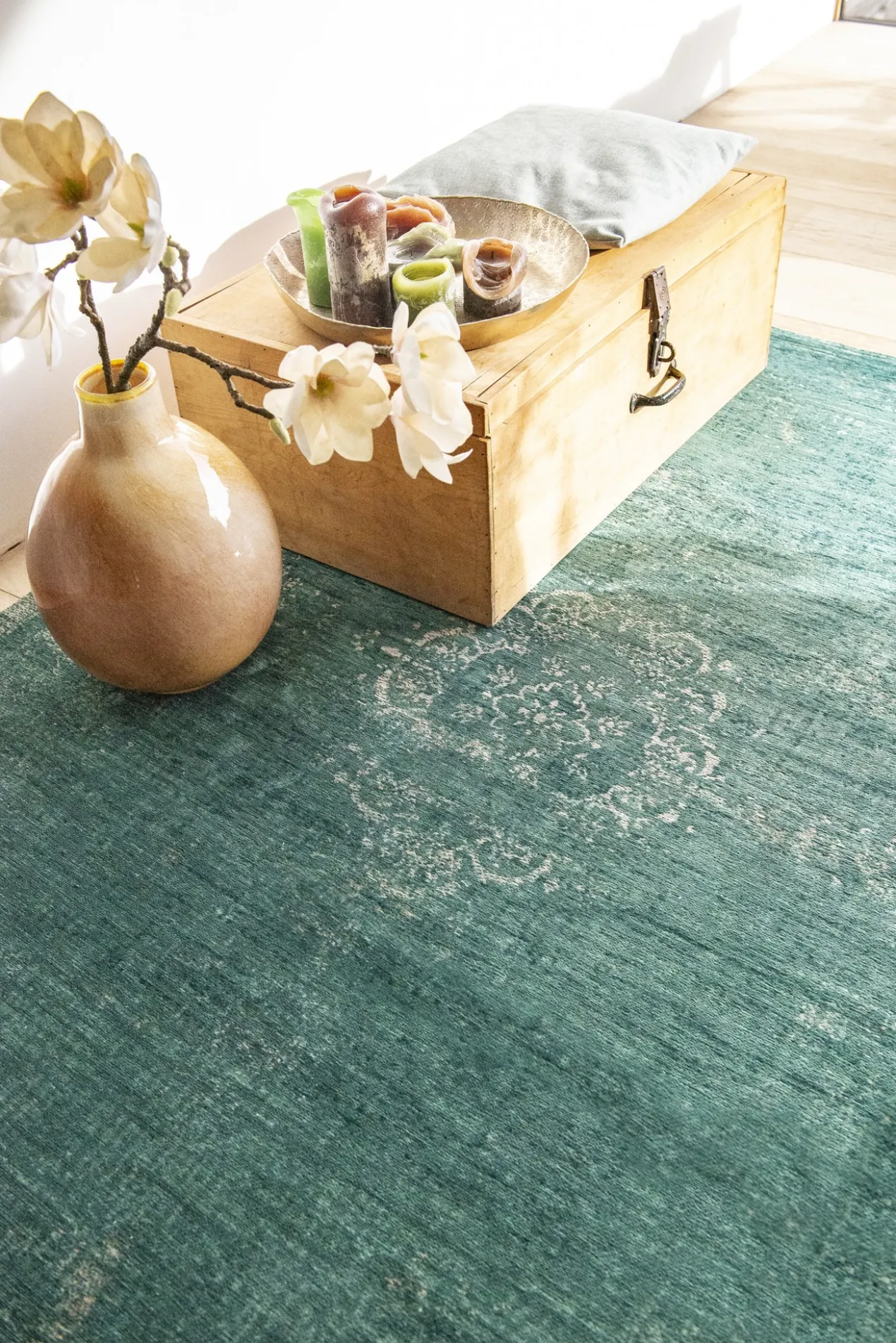 Ecorugs vloerkleed Medallion groen 240x340 cm