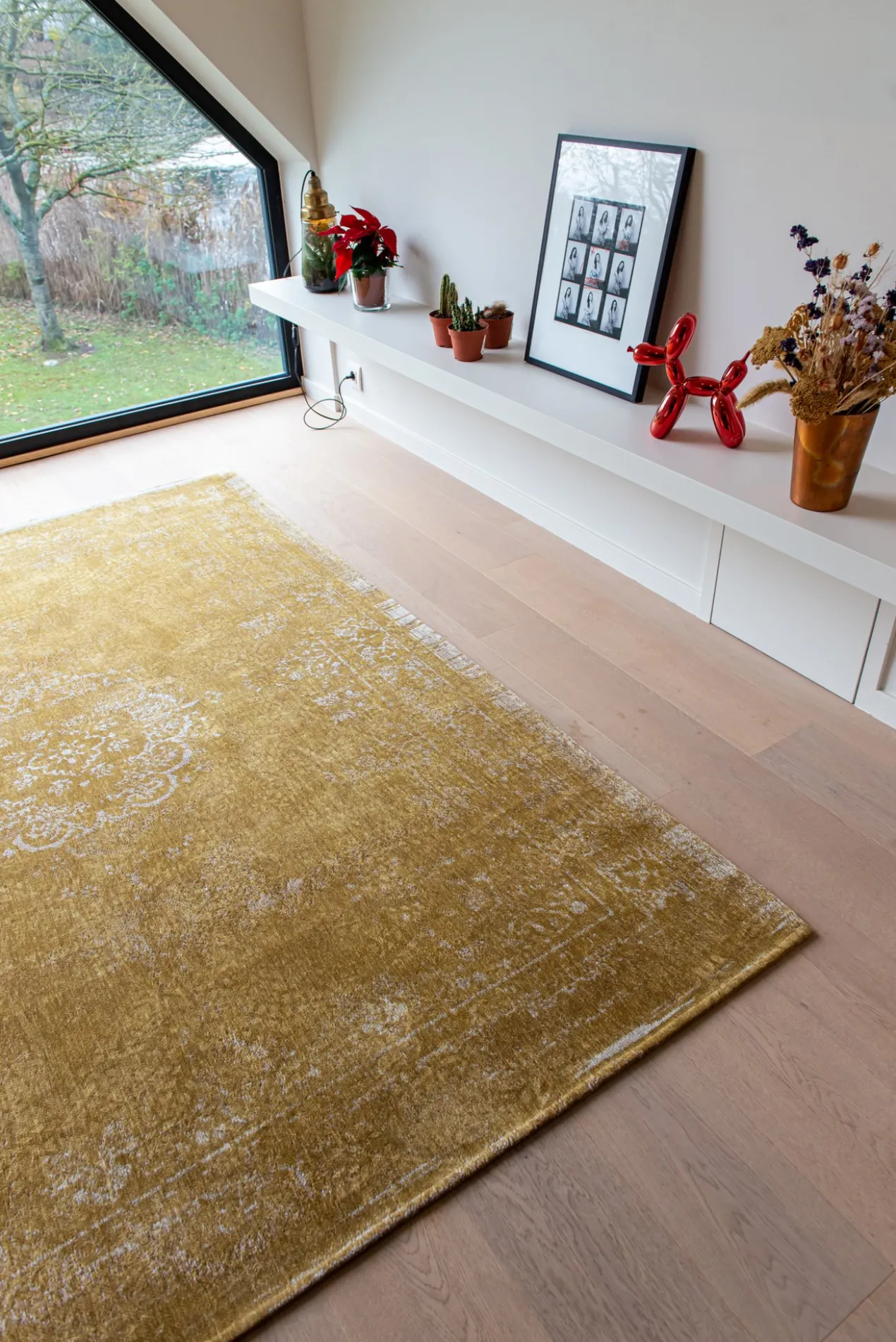 Ecorugs vloerkleed Medallion geel 140x200 cm