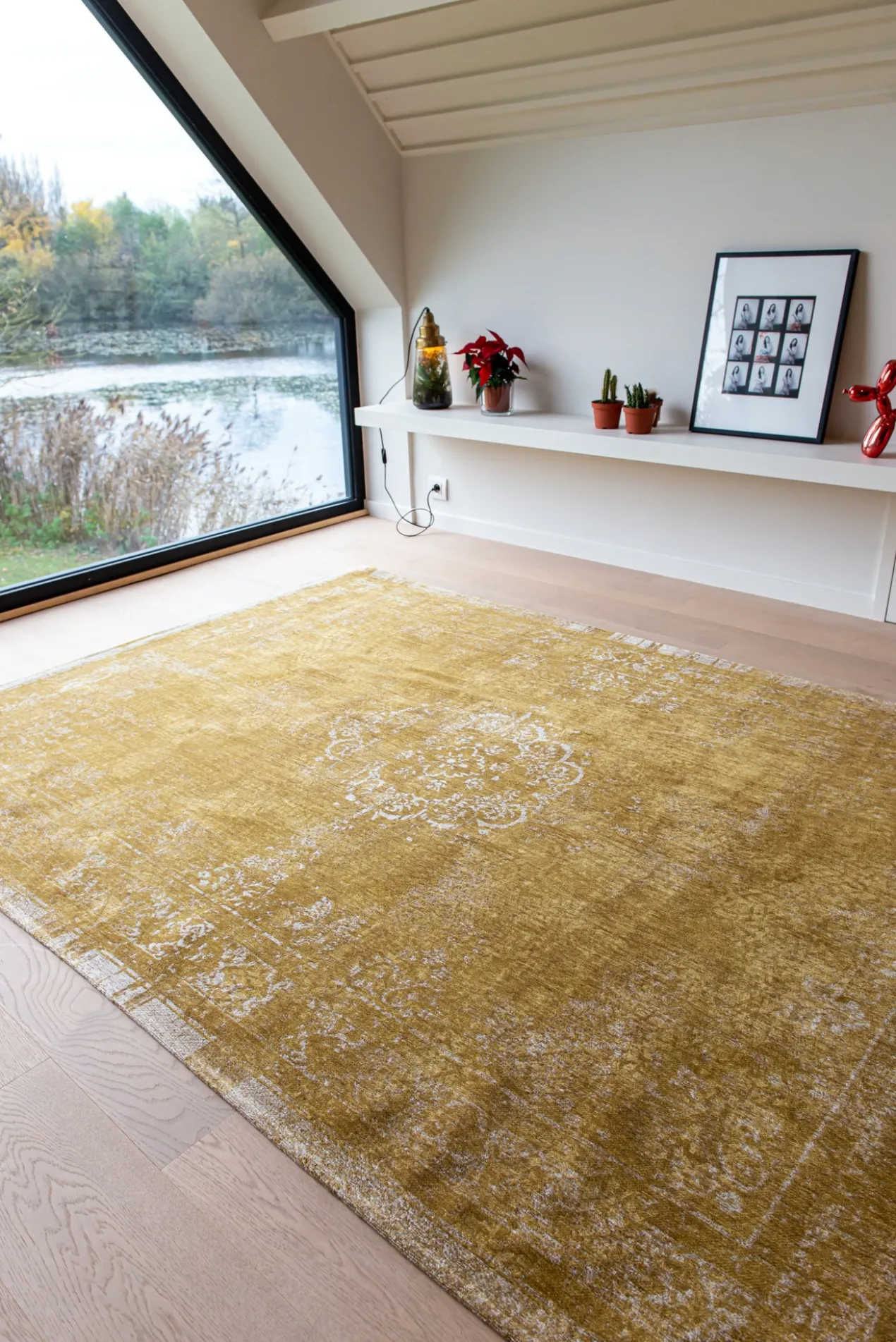 Ecorugs vloerkleed Medallion geel 280x390 cm