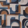 Ecorugs vloerkleed Module multicolor blauw/oranje 80x150 cm