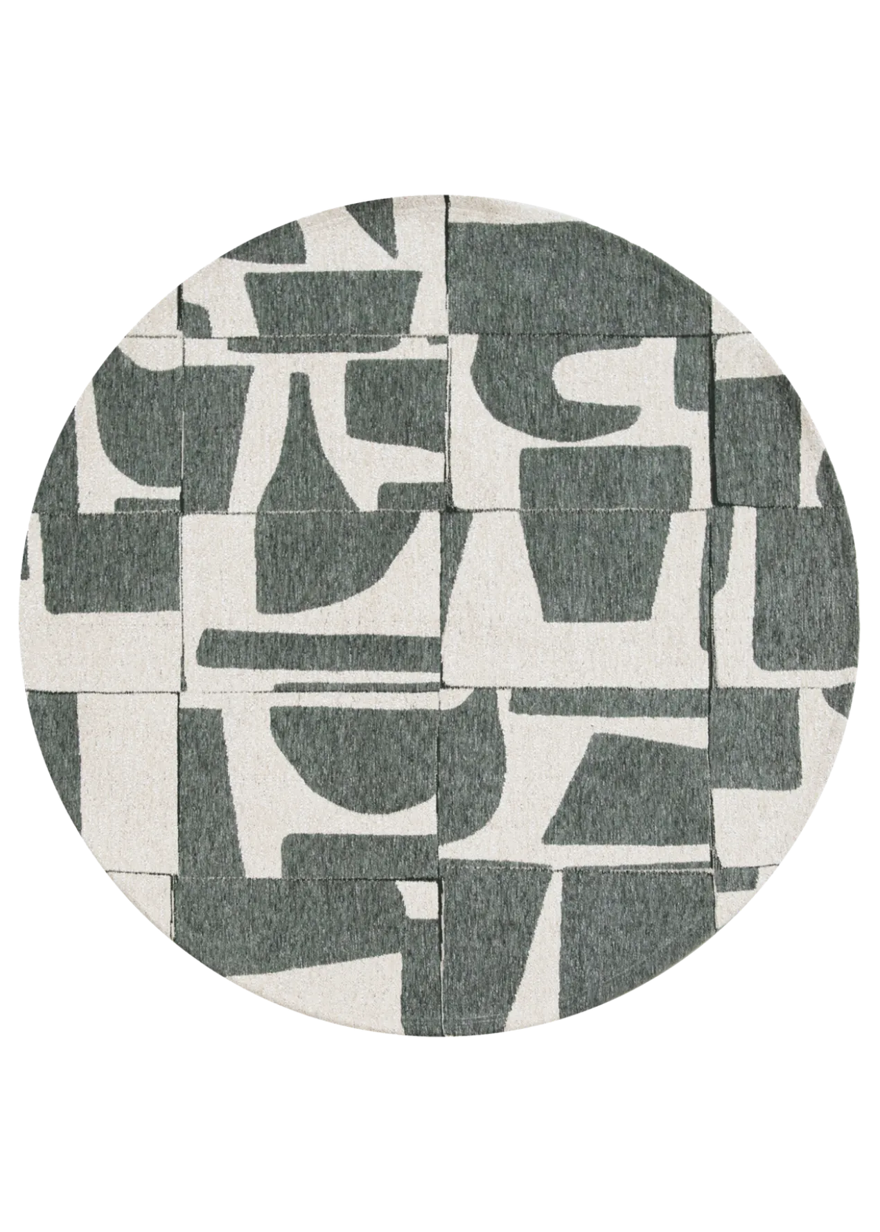 Ecorugs vloerkleed Papercut groen ∅ 240 cm