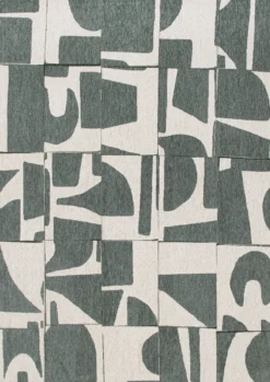 Ecorugs vloerkleed Papercut groen 280x390 cm