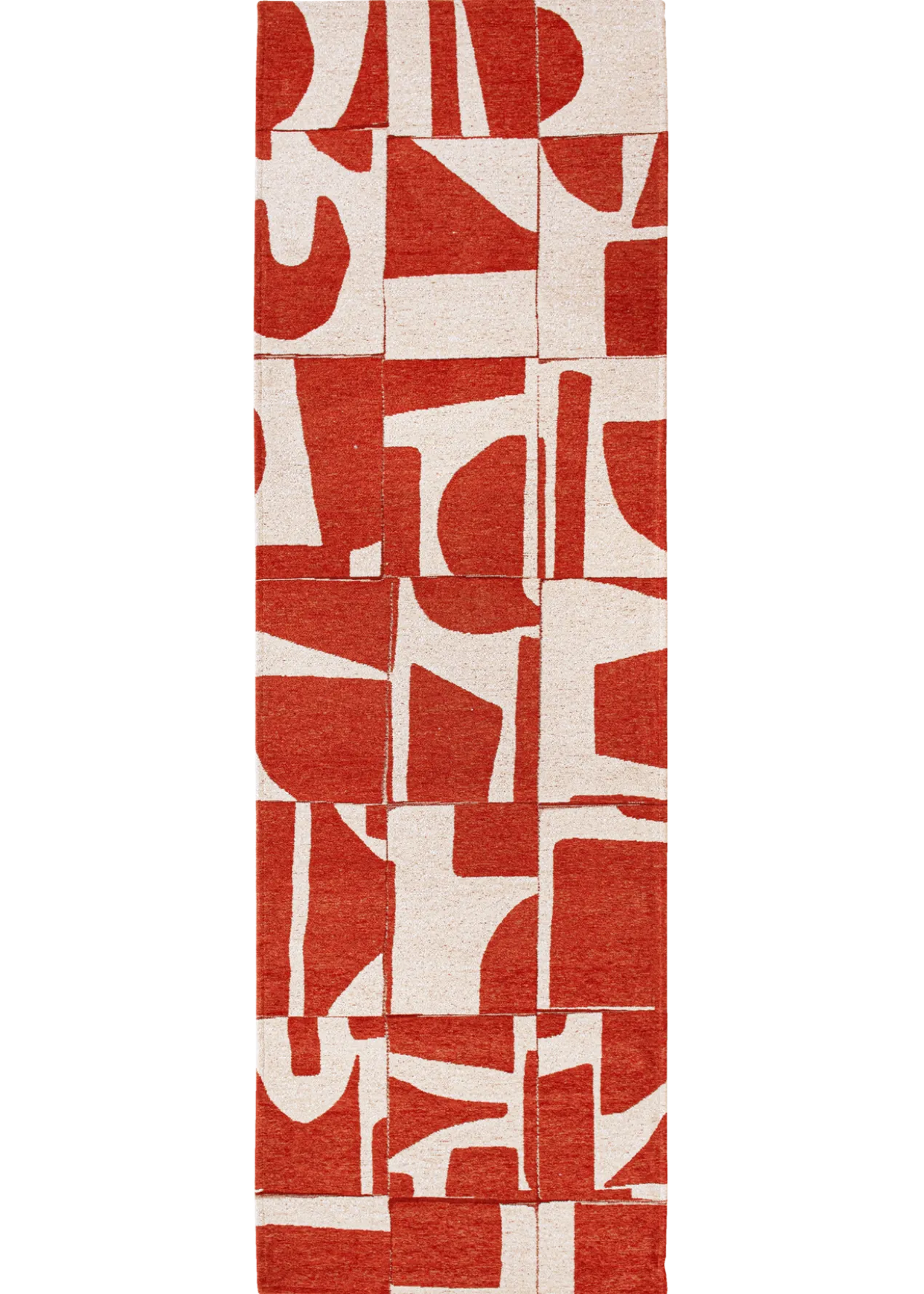 Ecorugs vloerkleed Papercut rood 80x250 cm