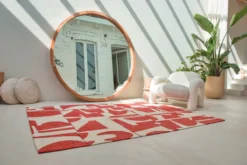 Ecorugs vloerkleed Papercut rood ∅ 140 cm