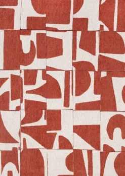 Ecorugs vloerkleed Papercut rood 200x280 cm