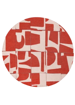 Ecorugs vloerkleed Papercut rood ∅ 240 cm