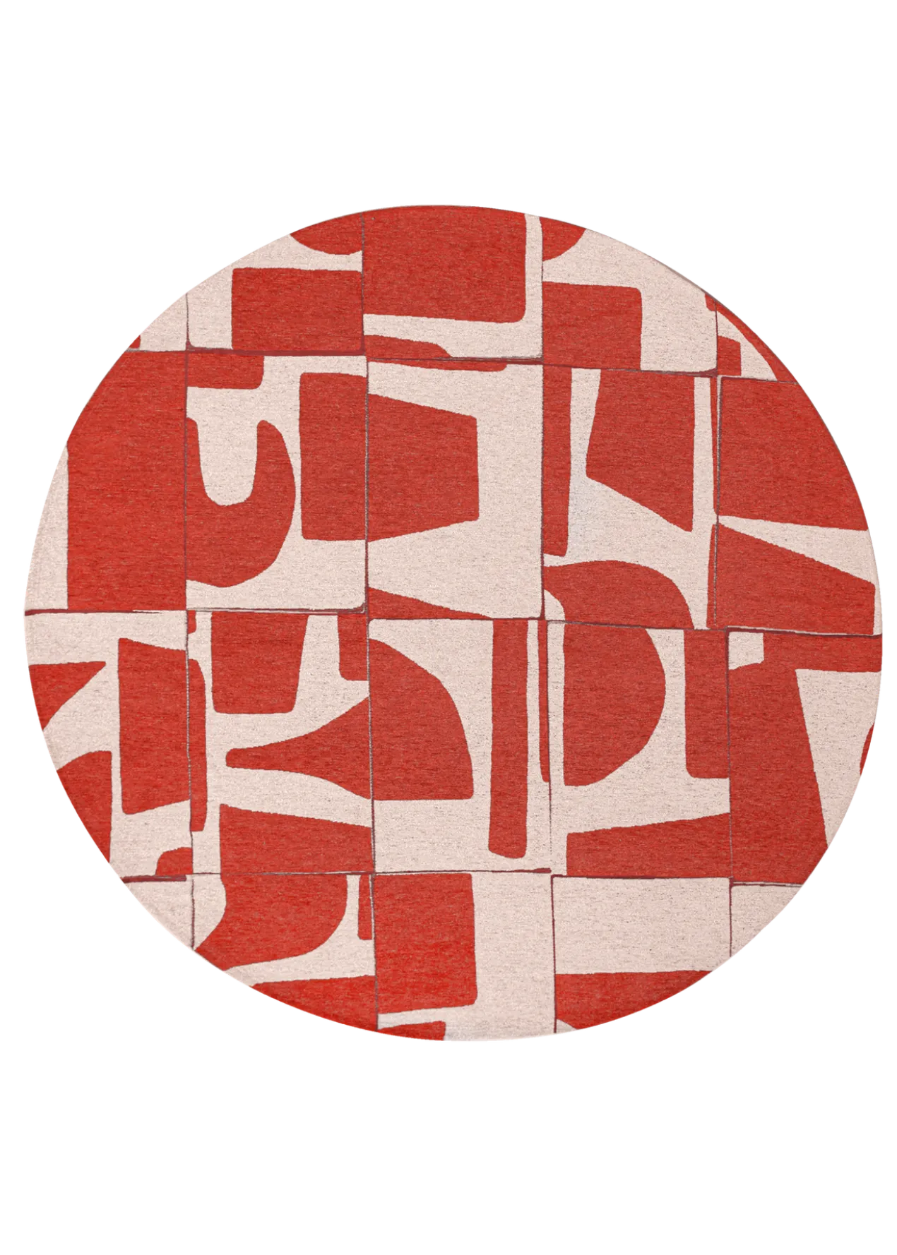 Ecorugs vloerkleed Papercut rood ∅ 240 cm