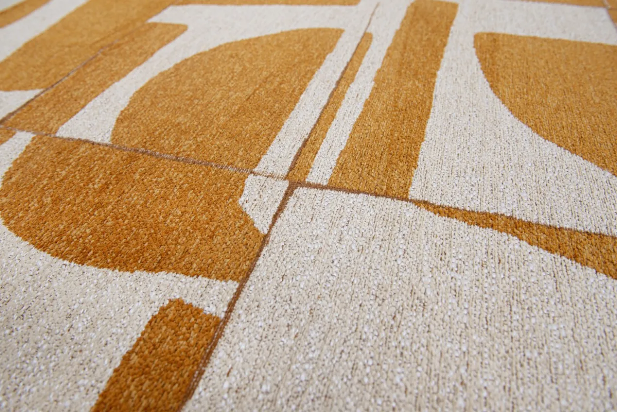 Ecorugs vloerkleed Papercut geel ∅ 240 cm