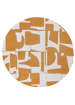 Ecorugs vloerkleed Papercut geel ∅ 240 cm