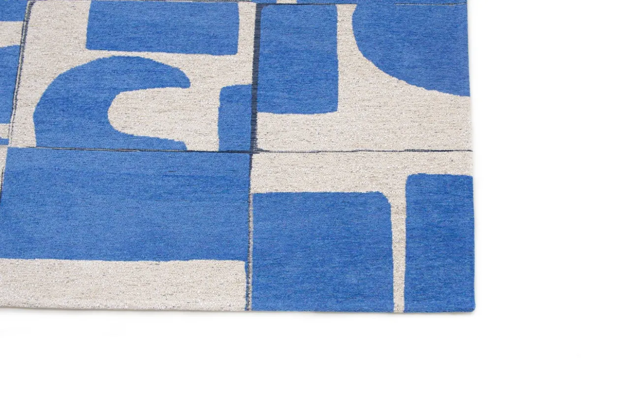 Ecorugs vloerkleed Papercut blauw 80x250 cm