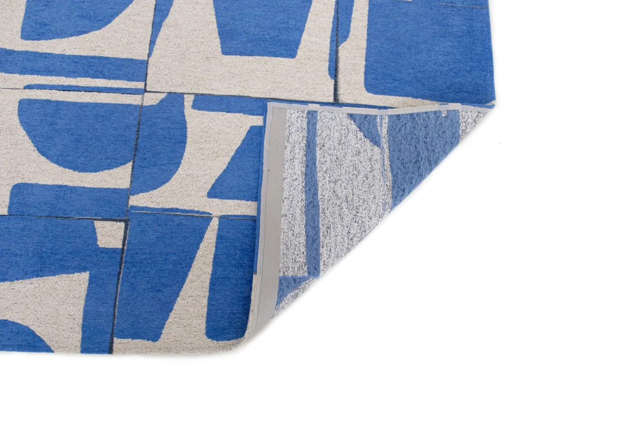 Ecorugs vloerkleed Papercut blauw 80x250 cm