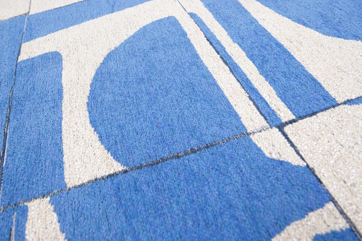 Ecorugs vloerkleed Papercut blauw 200x280 cm
