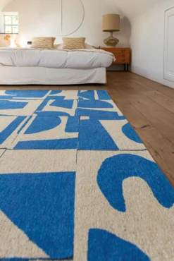 Ecorugs vloerkleed Papercut blauw ∅ 240 cm