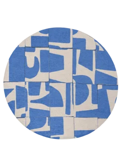 Ecorugs vloerkleed Papercut blauw ∅ 240 cm