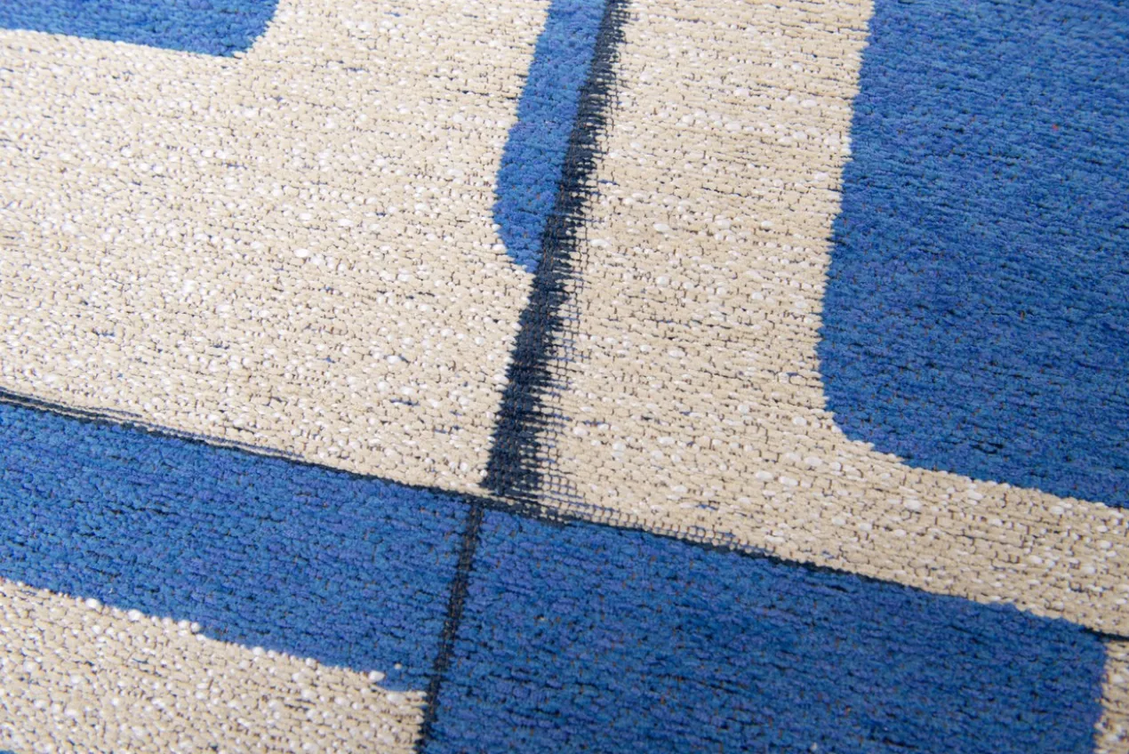Ecorugs vloerkleed Papercut blauw 280x390 cm