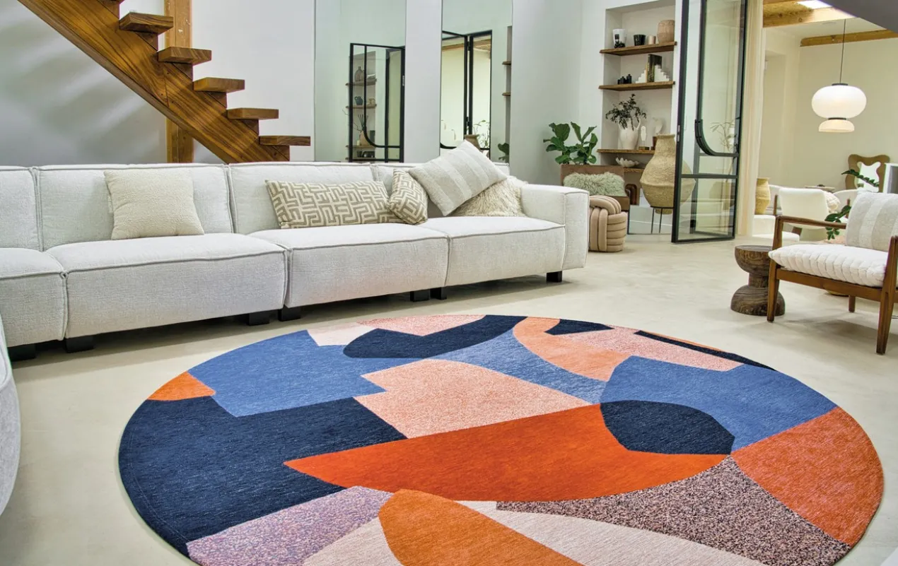 Ecorugs vloerkleed Shapes multicolor ∅ 240 cm