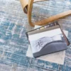 Ecorugs vloerkleed Streaks blauw ∅ 140 cm