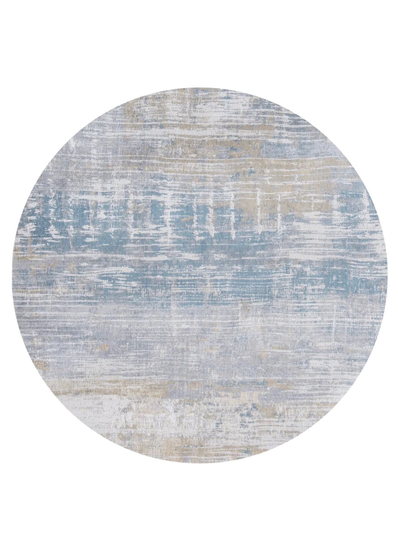 Ecorugs vloerkleed Streaks blauw ∅ 140 cm