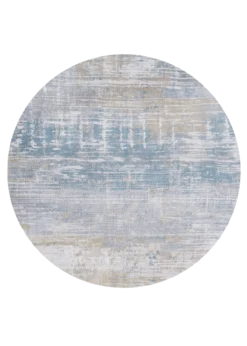 Ecorugs vloerkleed Streaks blauw ∅ 240 cm