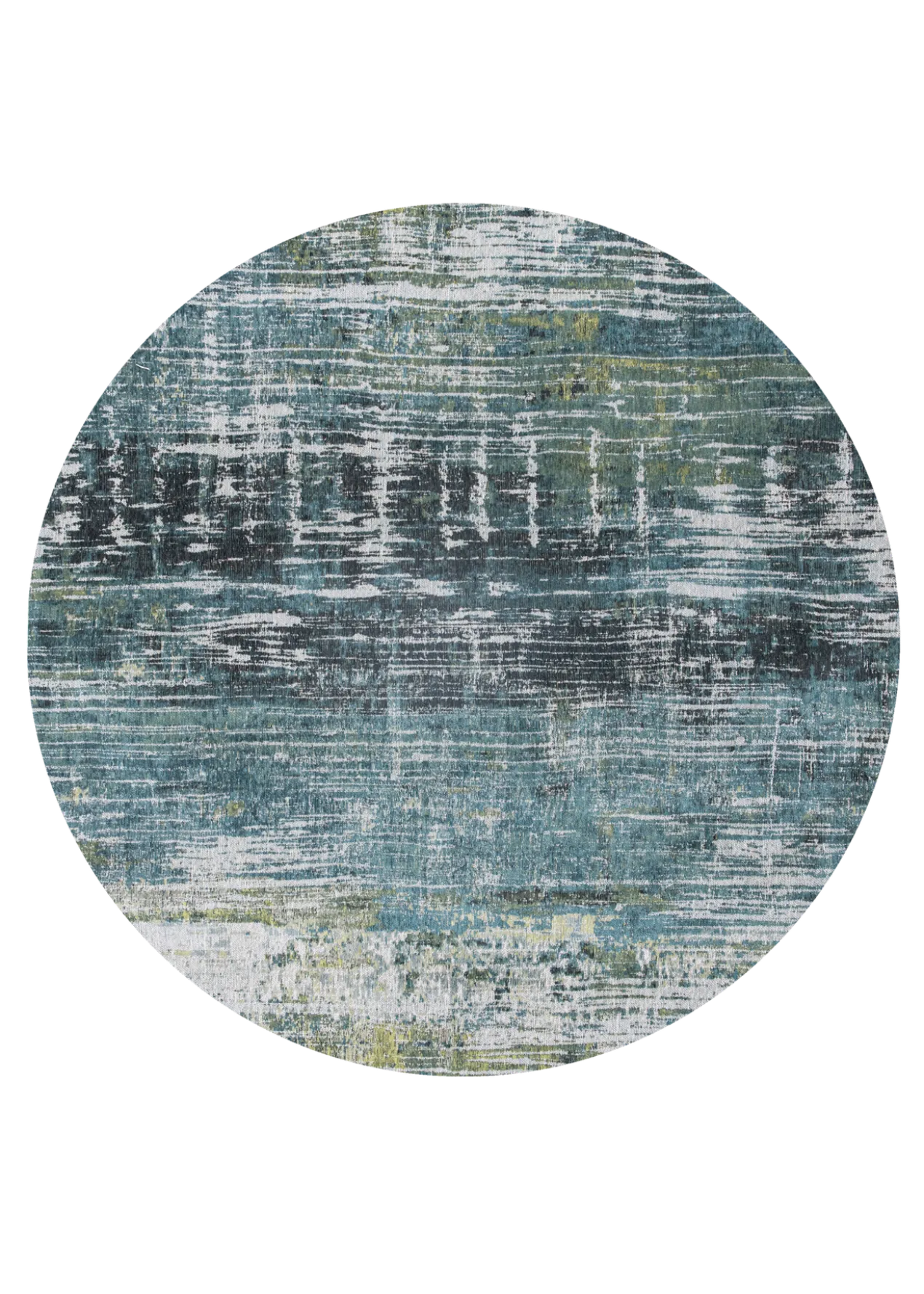 Ecorugs vloerkleed Streaks blauw ∅ 140 cm