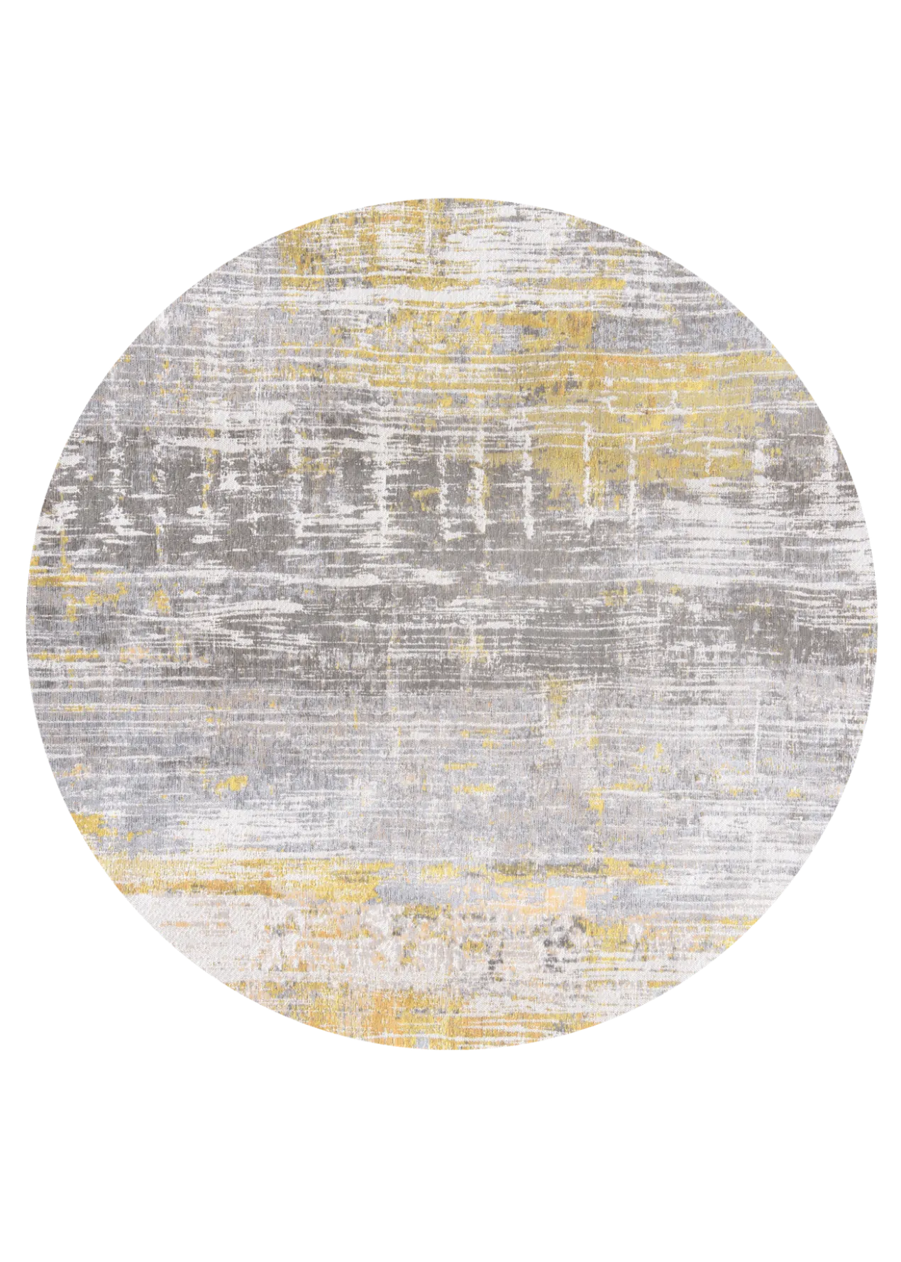 Ecorugs vloerkleed Streaks geel ∅ 140 cm