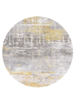 Ecorugs vloerkleed Streaks geel ∅ 240 cm