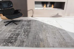 Ecorugs vloerkleed Streaks grijs ∅ 140 cm