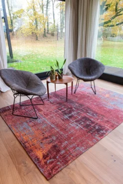 Ecorugs vloerkleed Streaks rood 80x250 cm