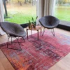 Ecorugs vloerkleed Streaks rood ∅ 140 cm
