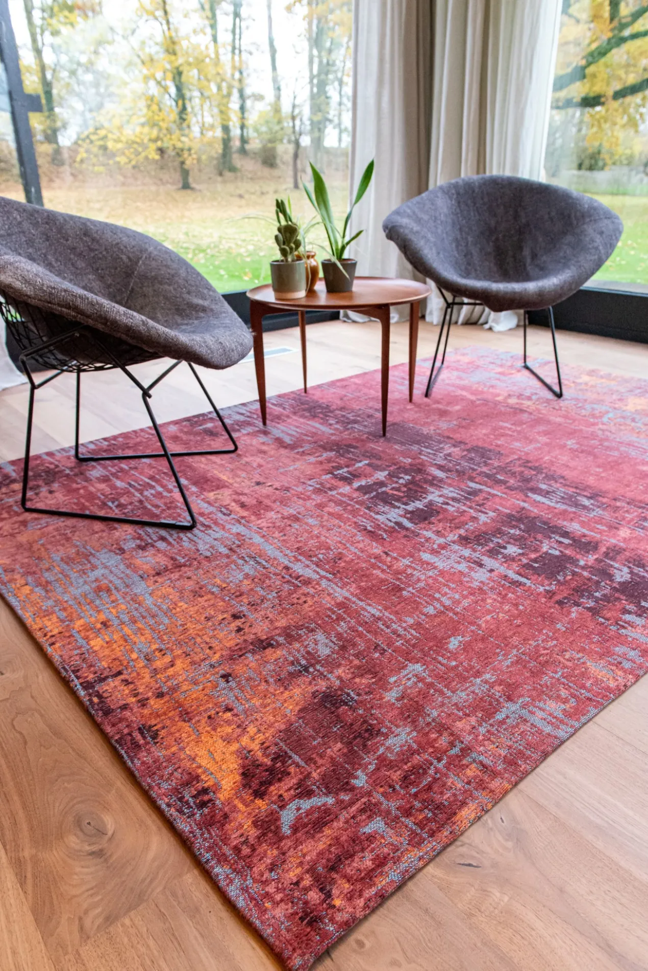 Ecorugs vloerkleed Streaks rood 200x280 cm