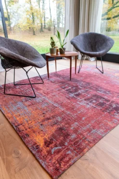 Ecorugs vloerkleed Streaks rood ∅ 240 cm