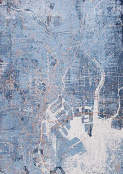 Ecorugs vloerkleed Tokyo blauw 140x200 cm