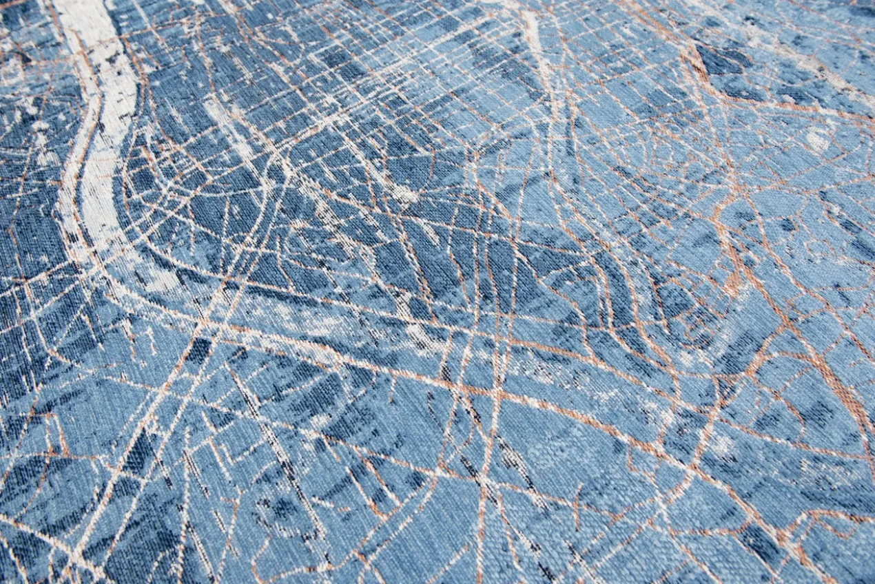 Ecorugs vloerkleed Tokyo blauw ∅ 240 cm