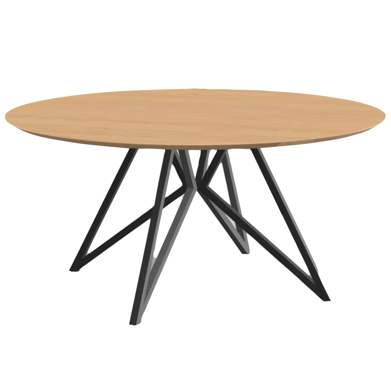 Eetafel Butterfly QuadpodXL naturel Ø180 cm verjongd
